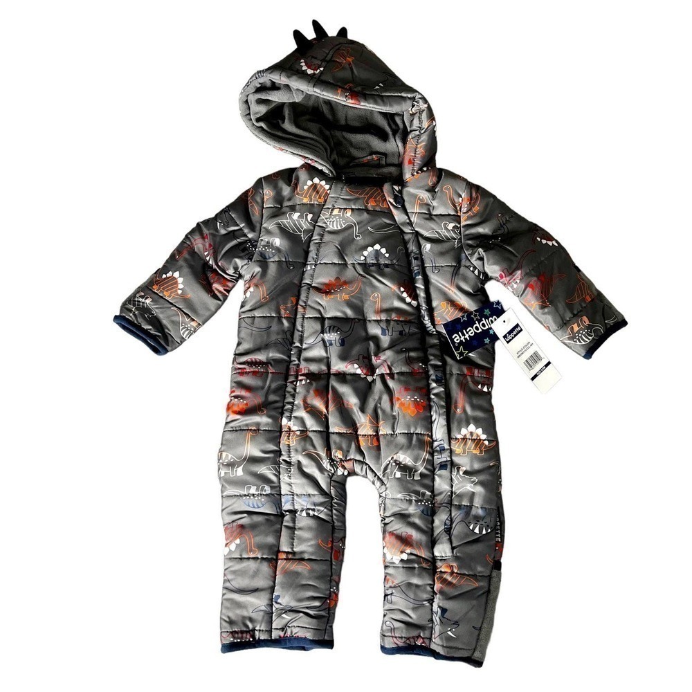 NEW Wippette Baby Pram Dinosaur Snowsuit Size 6/9M